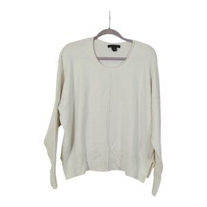 French Connection Women's Knit XL Ivory Pullover Sweater Acrylic Oversized